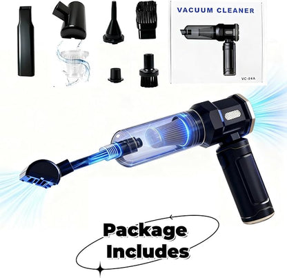 Handheld Car Vacuum Cleaner, 12000Pa Vacuum Cleaner and Air Duster, Portable Cordless Hand Held Vacuum with Brushless Motor and Multi-Nozzles for Car, Home, Office, Pet