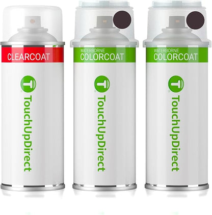 TouchUpDirect C9 Jewel Red Metallic Tricoat Compatible with Ford Exact Match Touch Up Paint Aerosol - Essential Kit