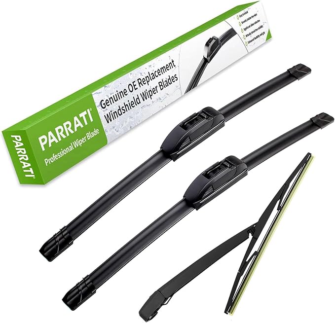PARRATI® Premium Windshield Wipers with Rear Wiper Blades Arm Replacement for 2023-2020 Hyundai Palisade,All-Season Automotive Wipers,Easy to Install 26"+20"+12"(Set of 4)