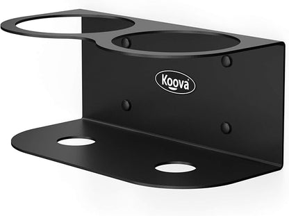 Koova 2 All-Purpose Spray Bottle Holder | Easy Install Wall Mount Hardware Included | Heavy-Duty Powder Coated Steel Storage Rack for Garage And Home | Craft Workspace Paint Bottle Organizer USA Made