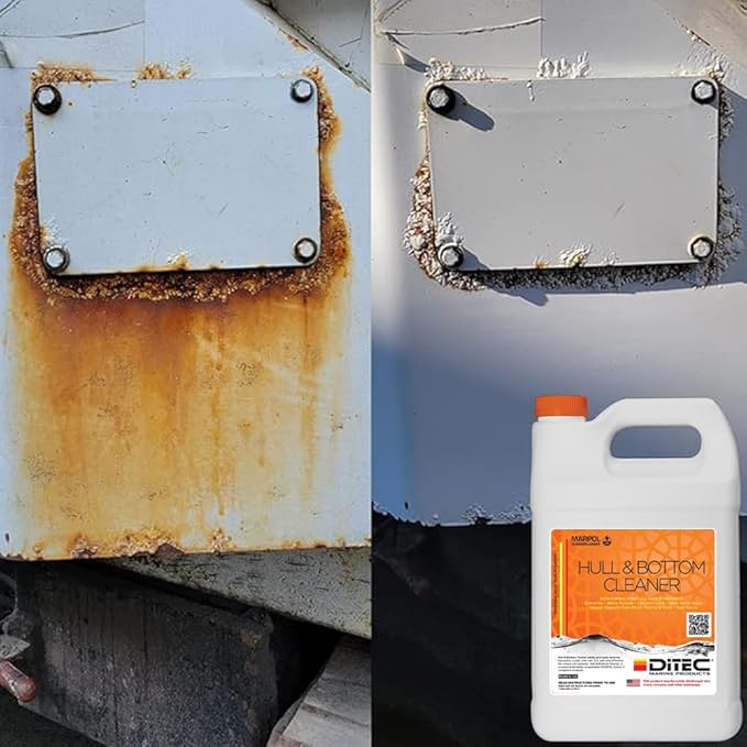 Marine Hull & Bottom Cleaner - 1 Gallon | Easy-to-Use Cleaning for Removing Barnacles, Scale, Rust on Boat