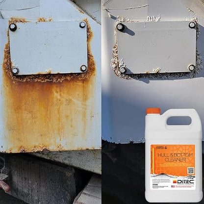 Marine Hull & Bottom Cleaner - 1 Gallon | Easy-to-Use Cleaning for Removing Barnacles, Scale, Rust on Boat