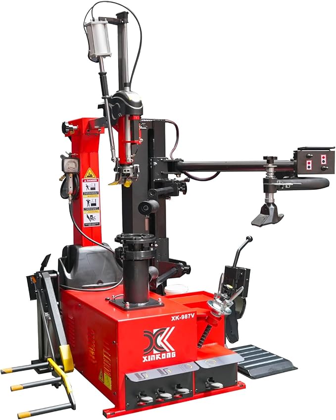 XK-987V Heavy Duty Tire Changer Machine with Bead Blaster for Truck, SUV and Van Rims 12-30 inches | 18-Month Parts Replacement