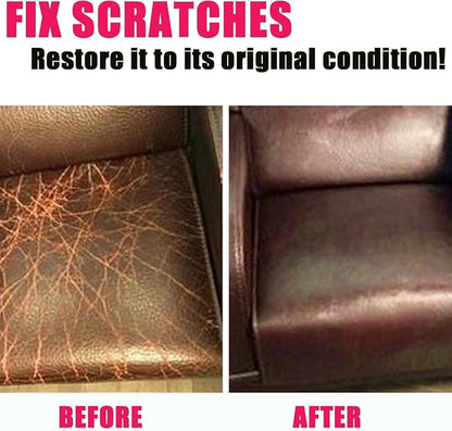 UP22YOU Leather Recoloring Balm Dark Brown, Leather & Vinyl Color Restorer Conditioner – Repairs Faded & Scratched Leather Color, Suitable for Sofas, Car Seats, Shoes, and Furniture