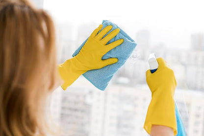 SteadMax 3/6 Pairs Cleaning Gloves, Reusable Natural Rubber Dish Gloves, Non-Slip Gloves for Kitchen and Household