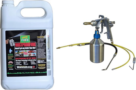 Corrosion Free Rust Cure Formula 3000-1 Gallon Jug – No-Drip Rust Inhibitor & Undercoating for Cars, Trucks, Tractors, Snowblowers – Stops & Prevents Rust –Includes RP460 HD Applicator Gun