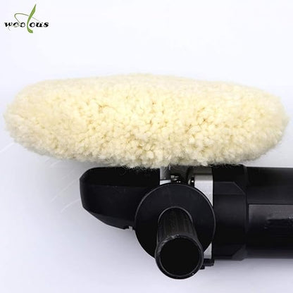 Woolous Wool Buffing Pad 8 inch Double Sided, 100% Natural Wool Pads with 5/8-11 Thread for Buffing 2-Sided Compound, Polishing and Cutting for Automotive, Marine and Epoxies (200 mm)