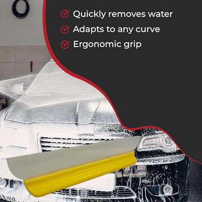HI-TECH 14” Silicone Water Blade Car Drying Squeegee – Streak-Free, Fast-Drying, Scratch-Free Car Wash Tool