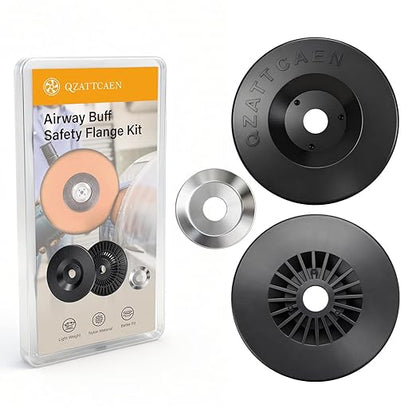 QZATTCAEN 4 Inch Airway Flange Kit for Airway Buffing Wheel, 5/8-Inch Arbor Hole, Polishing Safety Flange-1 Pair