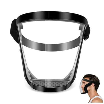 Blingbin Face Shield, Dust Mask Anti-fog Protective Full Face Shield, Adjustable Breathable Face Shield, Portable Universal Clear Face Mask for Weed Whacking Grinding Cutting for Men Women Adult