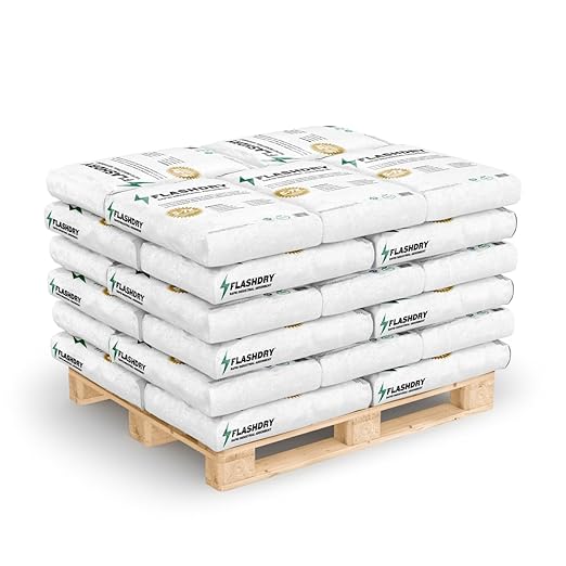 FlashDry All Purpose Organic Industrial Absorbent - 1 Pallet of 48 50L Bags - Instantly Absorbs Liquid Spills - Safer and 5-7x More Absorbent Than Clay - Lightweight & Reusable - OSHA Compliant