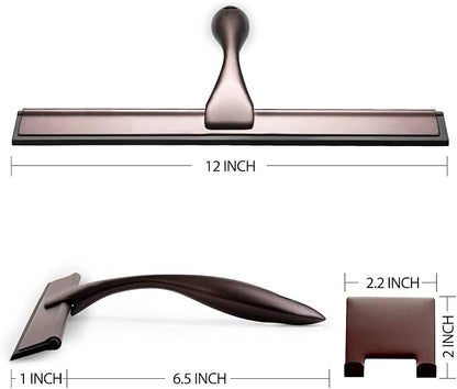 Hiware All-Purpose Shower Squeegee for Shower Doors, Bathroom, Window and Car Glass - Bronze, Stainless Steel, 12 Inches