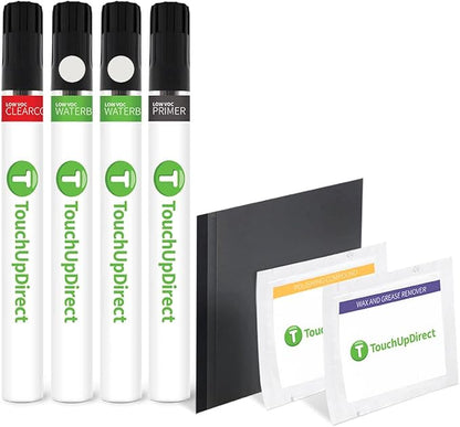 TouchUpDirect AZ/M7446A Star White Metallic Tricoat Compatible with Ford Exact Match Touch Up Paint Brush - Platinum Kit
