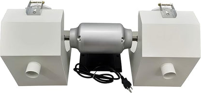 Banfluxion 110V 550W Polishing Machine Double-station Lab Polisher Lathe Buffing Grinder for Jewelry Polishing Burnishing Denture Polishing 3000rpm 35m/s Linear Speed