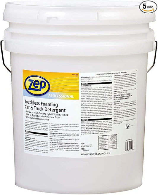 Zep Professional Touchless Vehicle Detergent, 5 Gallon (1-Pack) 1041568, R08235 - Great for Auto and Truck Maintenance
