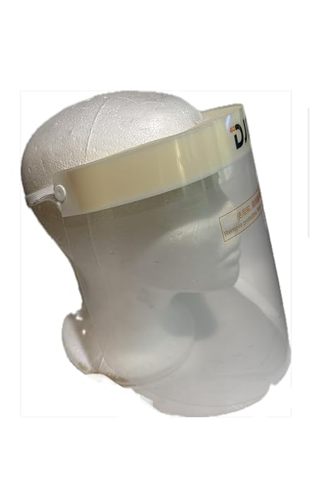PRIME GUARD (12 PACK) DJM Protective Disposable Adjustable Hazmat PPE Face Shield, 14"x 10" Protective Clear Visor