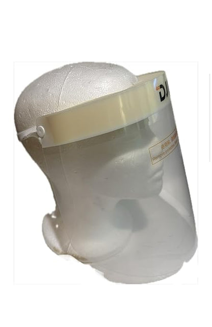 PRIME GUARD (12 PACK) DJM Protective Disposable Adjustable Hazmat PPE Face Shield, 14"x 10" Protective Clear Visor