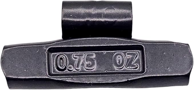 C-HORSE 100Pcs MC Series Clip on Wheel Weights Black Coated Assortment for Hammer Type Rim Balancers, 0.25oz, 0.50oz, 0.75oz, 1.0oz, 25pcs for Each Size Fit for Steel Wheel (MC Style, 0.25-1)
