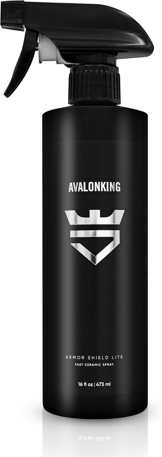 AvalonKing Armor Shield Lite Fast Ceramic Coating Spray – Ceramic Coating for Cars with 6-Month Hydrophobic Protection & Instant Gloss – Car Detailing Spray for Paint, Glass, Wheels & Trim 16 oz
