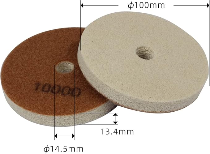 4" Diamond Sponge Fiber Polishing Pad 10000 Grit - Polishing Tile Stone Marble Concrete Ceramics Glass 2Pcs