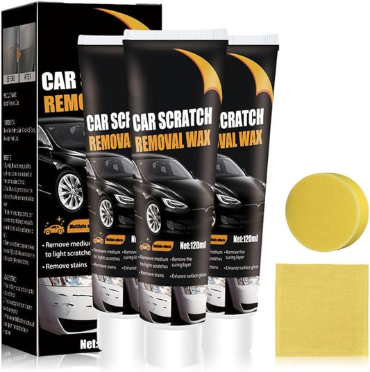 Scratch Remover for Vehicles, 2026 Upgraded Car Scratch Remover Polishing Wax, Car Scratch Repair Paste with Wipe and Sponge for Deep Scratches (3)