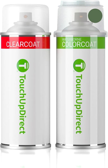 TouchUpDirect F4T Cypress Green Pearl Compatible with Subaru Exact Match Touch Up Paint Aerosol - Essential Kit