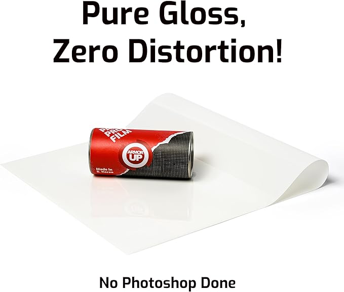 [ARMOR UP] 12"x 72", Clear Paint Protection Film Roll for Cars, Full-Size Trucks, SUVs. 8-mil Thick, Non-Yellowing, Optical Clarity, UV Protection, Self-Healing, Gloss Finish