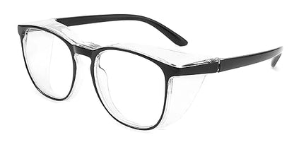 Alsenor Safety Glasses Anti Fog Goggles Protective Eyewear Blue Light Blocking Anti Dust UV Protection Glasses For Men Women (Black)