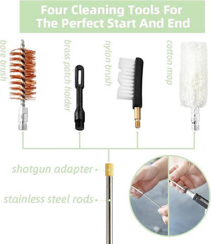 ZOHAN Shotgun Cleaning Kit for 12 Gauge,Shotgun Cleaner Supplies Gun Cleaning Kit with Gun Cleaning Brush