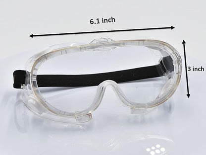 EyePRO Safety Glasses & Goggles Set, Clear Anti-Fog Lens, UV400 Protection, ANSI Z87.1 Certified, Adjustable, 6/12 Pack