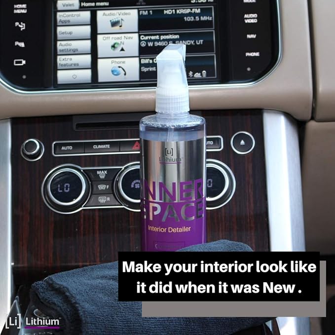 Lithium Inner Space - Interior Detailer, Conditioner, And Protectant. Revives Interiors and Keeps Them Looking New - Natural Appearance, UV Inhibitors, Low Sheen Formula