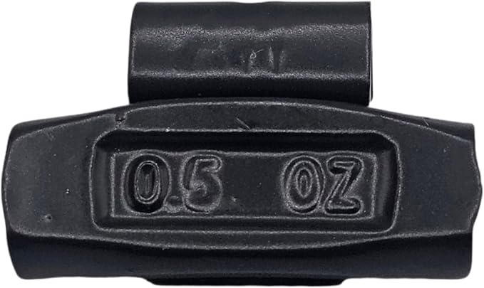 C-HORSE 100Pcs AW Series Clip on Wheel Weights Black Coated Assortment for Hammer Type Rim Balancers, 0.25oz, 0.50oz, 0.75oz, 1.0oz, 25pcs for Each Size Fit for Steel Wheel (AW Style, 0.25-1)