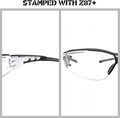 HTS HUNTERSKY Super Flexible Lightweight Anti Fog Wrap-Around U6 Clear Shooting Safety Glasses with ANSI Z87.1 Scratch Resist