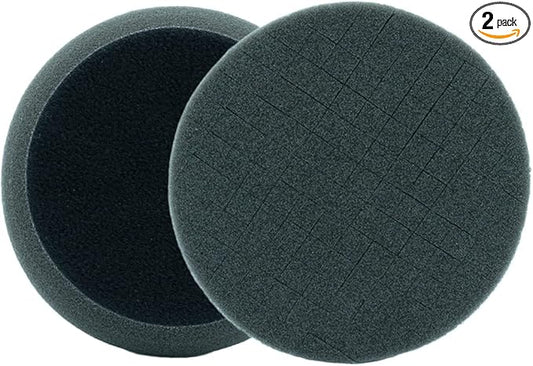 3D Black Foam Finishing Pads, 2-Pack | Professional Grade | Maximizes Paint Gloss and Polish | Soft Detailing Finish | 3.5” Round