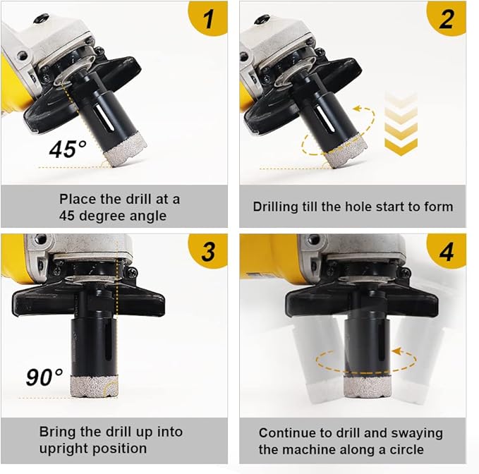 SHDIATOOL Diamond Core Drill Bits, Diameter 3/4-inch Tile Hole Saw, Driling Depth 35mm for Porcelain Ceramic Marble Nature Stone 5/8 inch-11 Thread