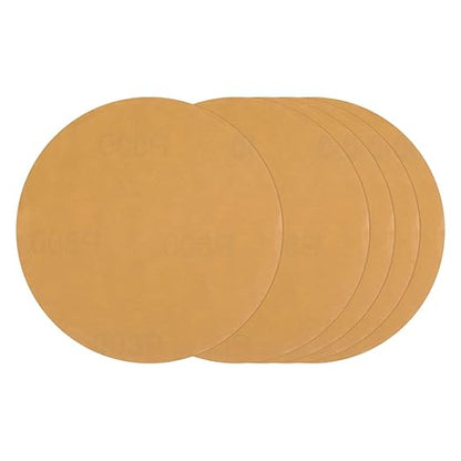 Kozelo 25 Pcs Sanding Discs 5 Inch 800 Grit Hook and Loop Random Orbital Sandpapers Suitable for Drywall Sander Wood Metal Furniture, Yellow