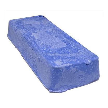 Benchmark Abrasives Buffing Compound for Polishing Removing Scratches Edge Finishing Cleaning for Non-Ferrous Metals Plastics Synthetic Materials, 1 Pound Bar (Blue Plastic)