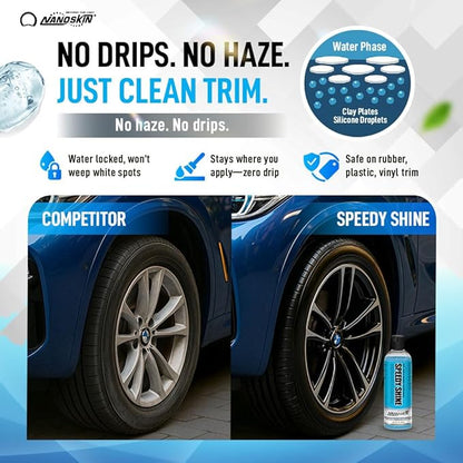 Nanoskin SPEEDY SHINE Exterior Tire & Trim Gel 5 Gallons - Restores and Conditions Faded Tires, Trim, Bumpers and Rubber for Car Detailing | Safe for Cars, Trucks, SUVs, Motorcycles, RVs & More