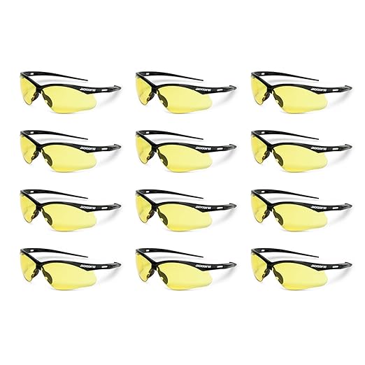 Jackson Safety SG Safety Glasses – Eye Protection for Men and Women – ANSI Z87.1 (Pack of 12)