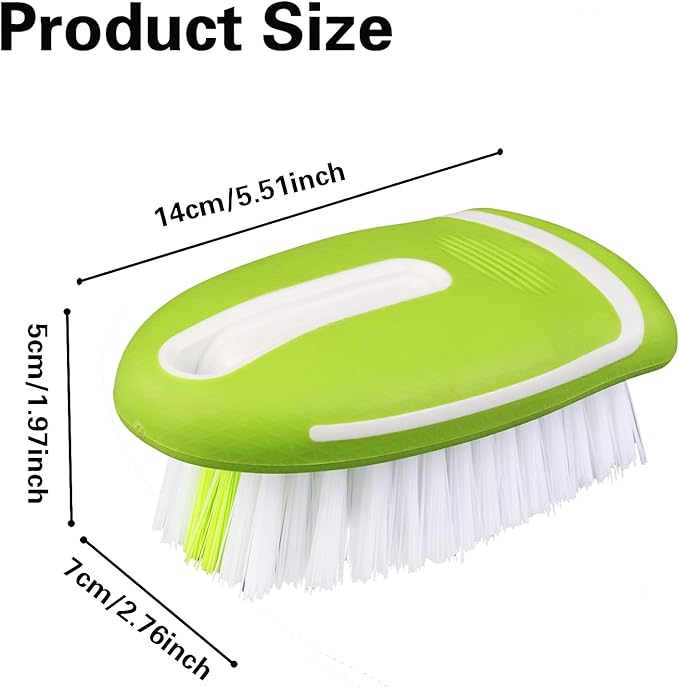 Carpet and Interior Cleaning Brushes, car wash Brush, Carpet Washing Brushes, Hard Bristle Detail Brushes, car and Home Interior Leather Brushes (Green)
