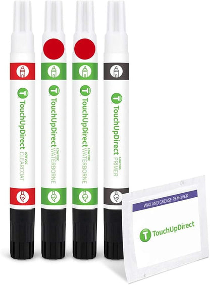 TouchUpDirect RR Ruby Red Metallic Tricoat Compatible with Ford Exact Match Touch Up Paint Combo - Preferred Kit
