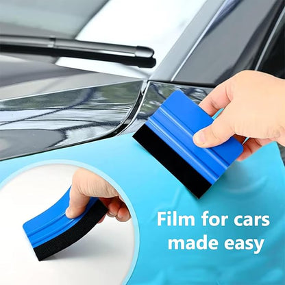 4 Inch Vinyl Squeegee 12 Pack - Car Wrap Tool with Felt Edge for Window Tinting, Decals, Wallpaper - Scratch-Free Applicator for Vinyl Film, Bubble Removal, Curved & Flat Surfaces