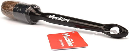 Maxshine Universal Premium Natural Boar’s Hair Detailing Brush #10 | Durable Plastic Handle with No-Shed Bristles | Gentle Cleaning Brush for Engine Bays, Wheels, Interiors, Air Vents & Car Detailing