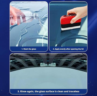 2026 Upgrade Clear Vision Glass Cleaner, Oil Film Cleaning Brush for Automotive Windows, Clearvision Cars Windshield Cleaner Tool, Universal Cleaning Wipe