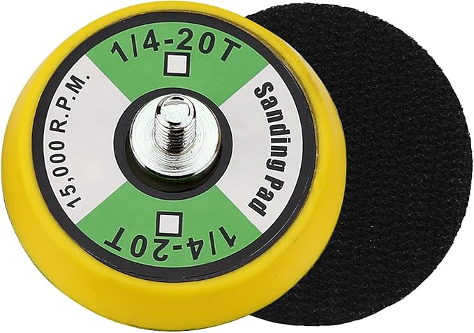 Ouya 5PCS 2-inch Thread Hook and Loop Backing Pad Buffing Plate for Air Sander and Dual Action Car Polisher 1/4"-20 Thread