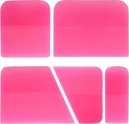 Gomake PPF Squeegee Kit - 5 in 1 Anti-Scratch Soft TPU Squeegee for Vinyl, Small Tint, Paint Protection Film, Vinyl Wrap/Window Tint Tools, Mirror/Window/Household Cleaning