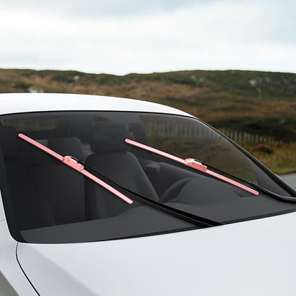 OEM QUALITY 24" + 18" PARRATI Premium All-Season Pink Windshield Wiper Blades (Set of 2)