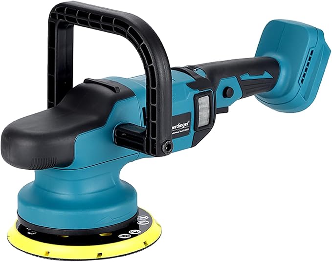 Brushless Cordless Car Polisher Kit Compatible with Makita 18V Battery- 6 Inch Orbital Buffer, 6-Speed Adjustable,Portable Waxing & Detailing Machine for Cars-Tool Only