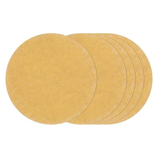 Kozelo 10 Pcs Sanding Discs 1 Inch 1000 Grit Hook and Loop Random Orbital Sandpapers Suitable for Drywall Sander Wood Metal Furniture, Yellow