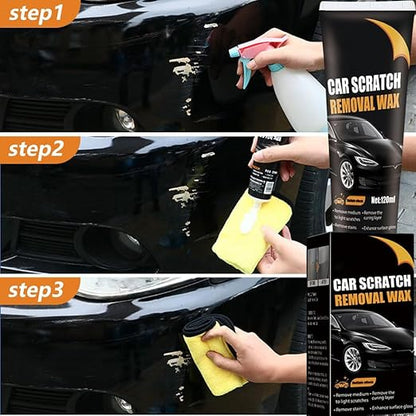 【2Packs】 Scratch Remover for Vehicles Car Scratch Remover Paste New Upgrade for Deep Scratches with Wipe & car Polish Sponge Buffing Compound for Car Paint Restorer